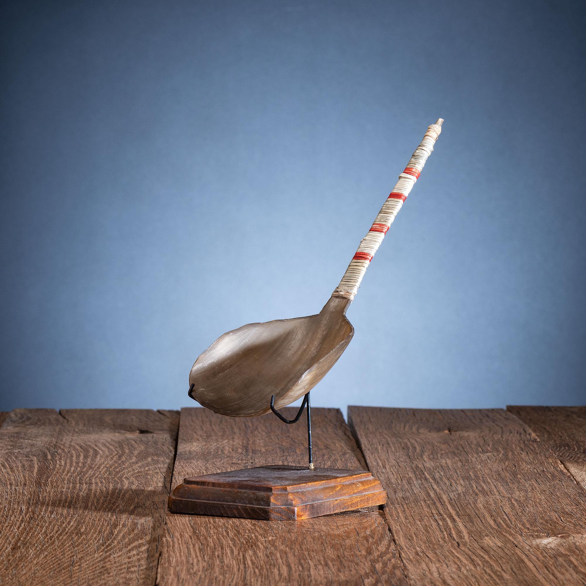 Plains Horn Spoon, with Bird Quill Wrapping