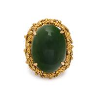 YELLOW GOLD AND NEPHRITE RING