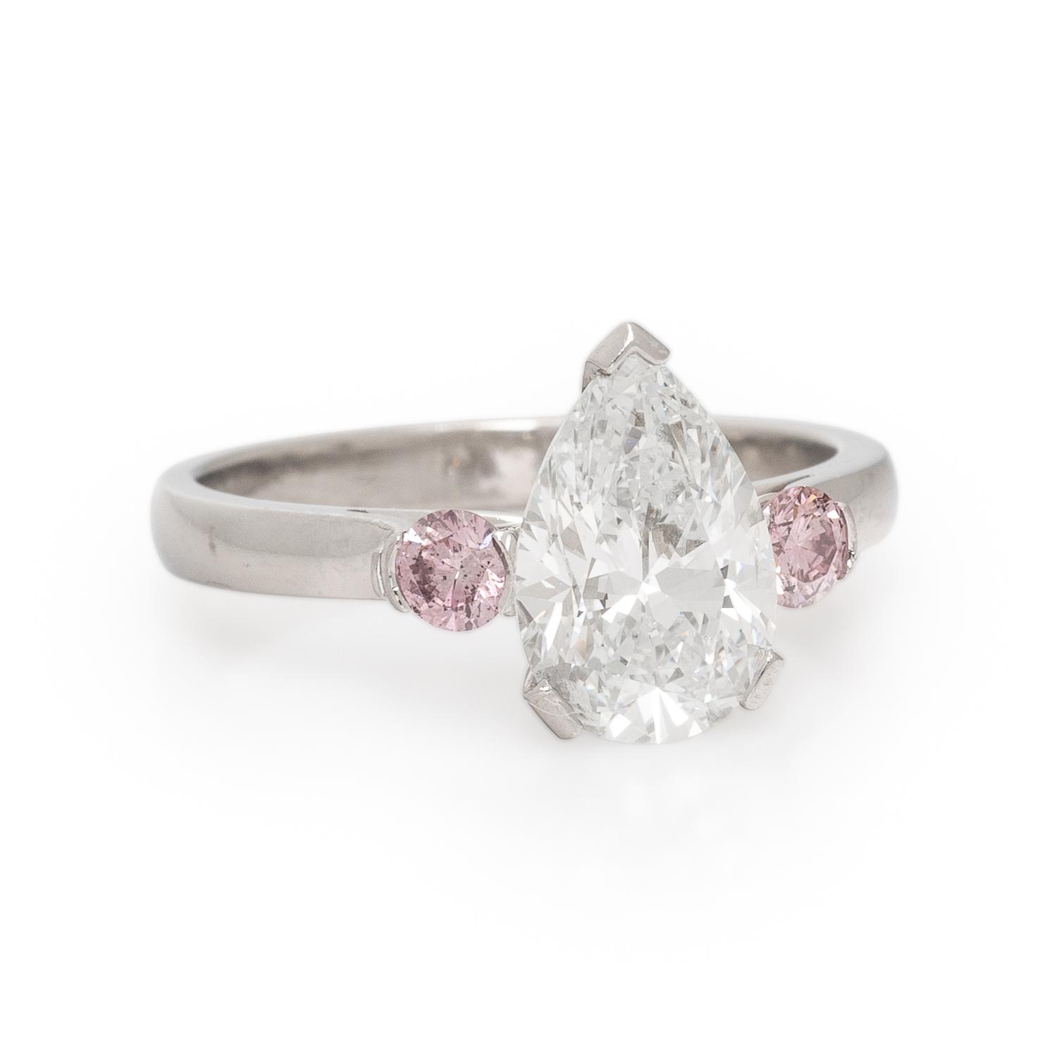 Bunda, Diamond, Pink Diamond, and Platinum Ring