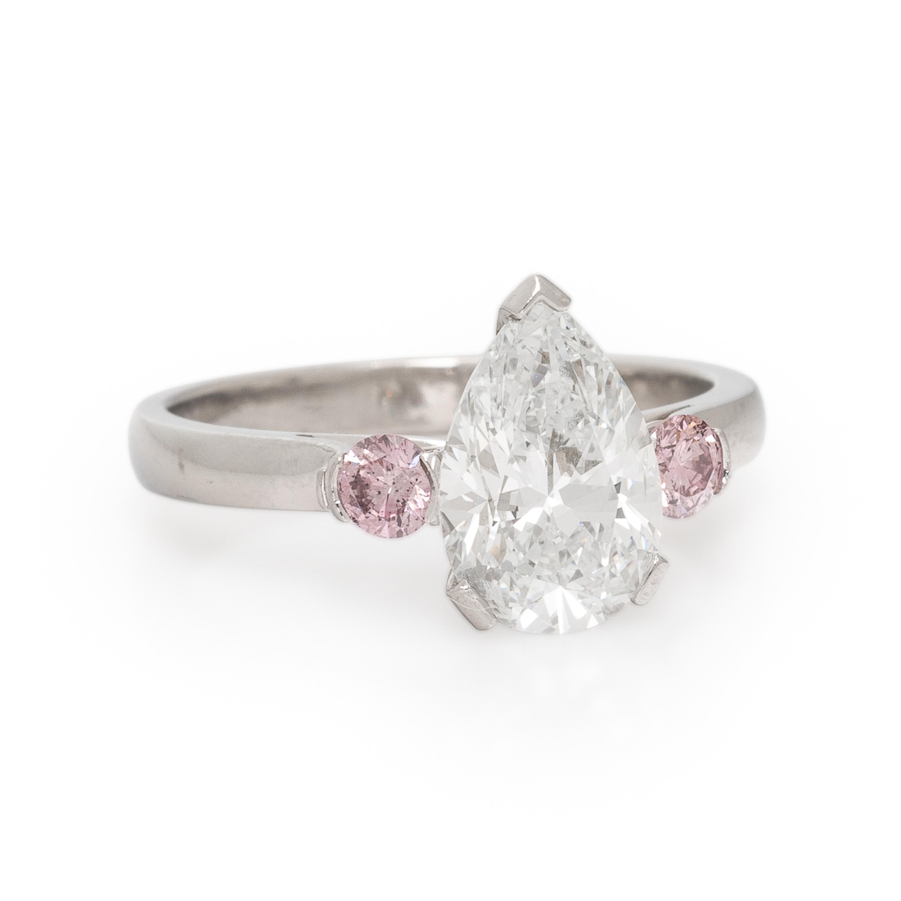 Bunda, Diamond, Pink Diamond, and Platinum Ring