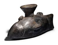 A Chimu Blackware Fish Vessel