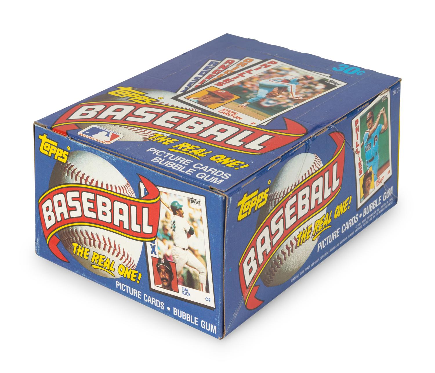 A Group of 10 Case Fresh Wax Boxes of 1984 Topps Baseball Cards
