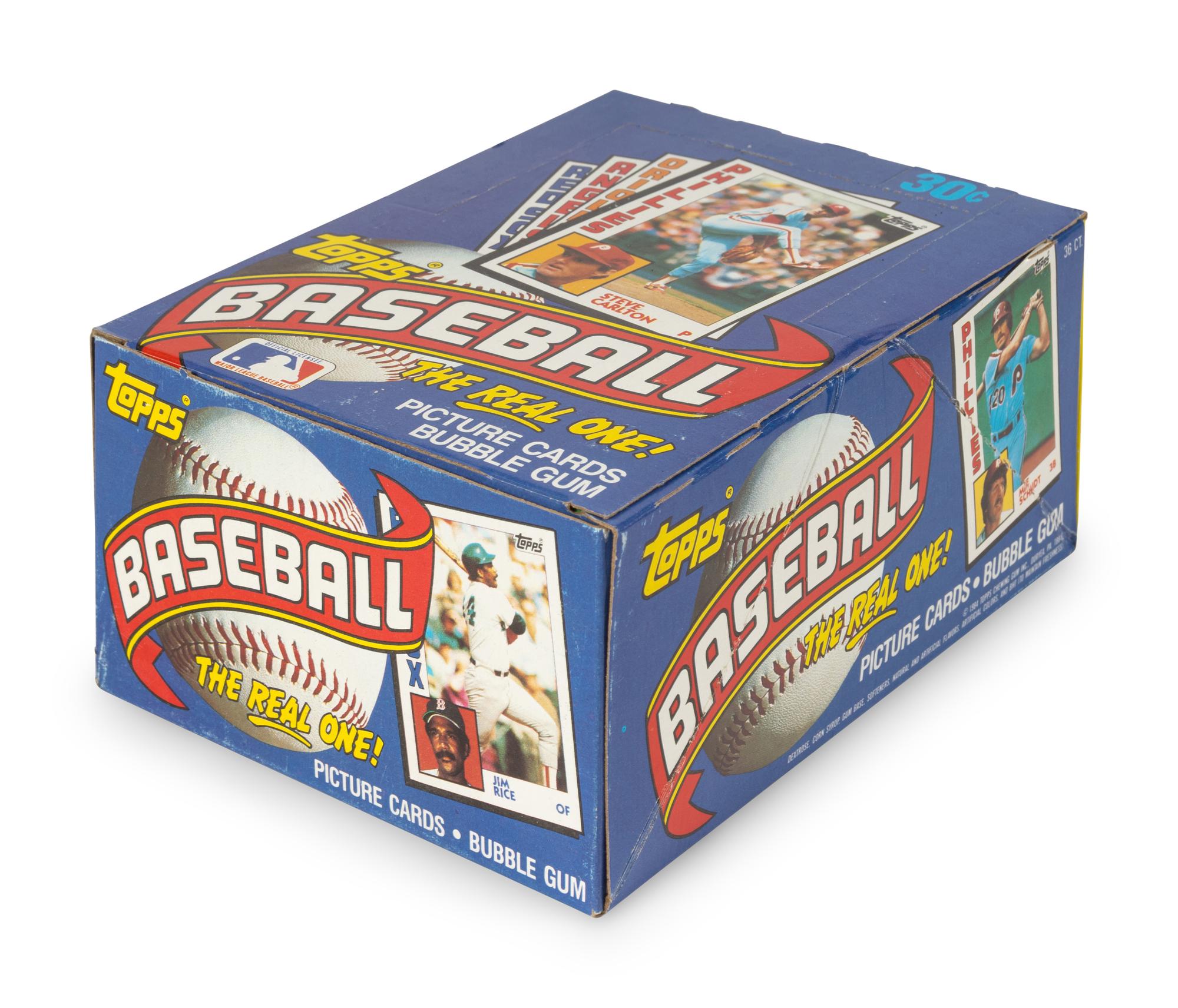 A Group of 10 Case Fresh Wax Boxes of 1984 Topps Baseball Cards