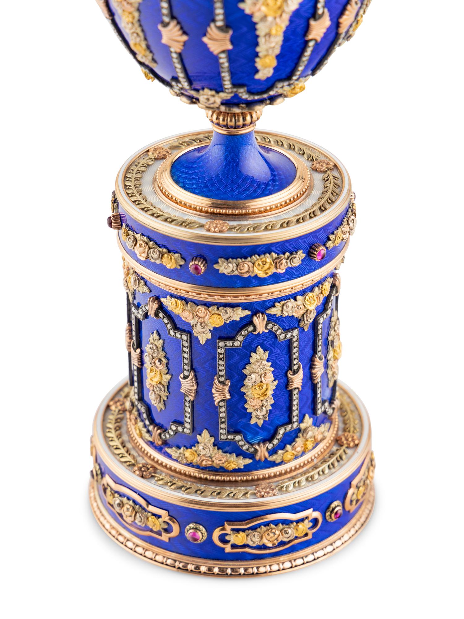 A Gold, Enamel and Gemstone-Mounted Annular Clock