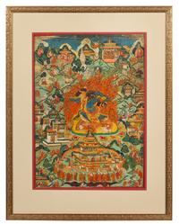 A Tibetan Thangka 18TH/19TH CENTURY 19 x 13 3/4 inches. — 18TH/19TH CENTURY