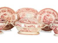 A Group of English Transferware Serving and Table Articles