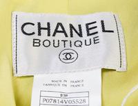 A Chanel Chartreuse Tweed Coat, Size 38.