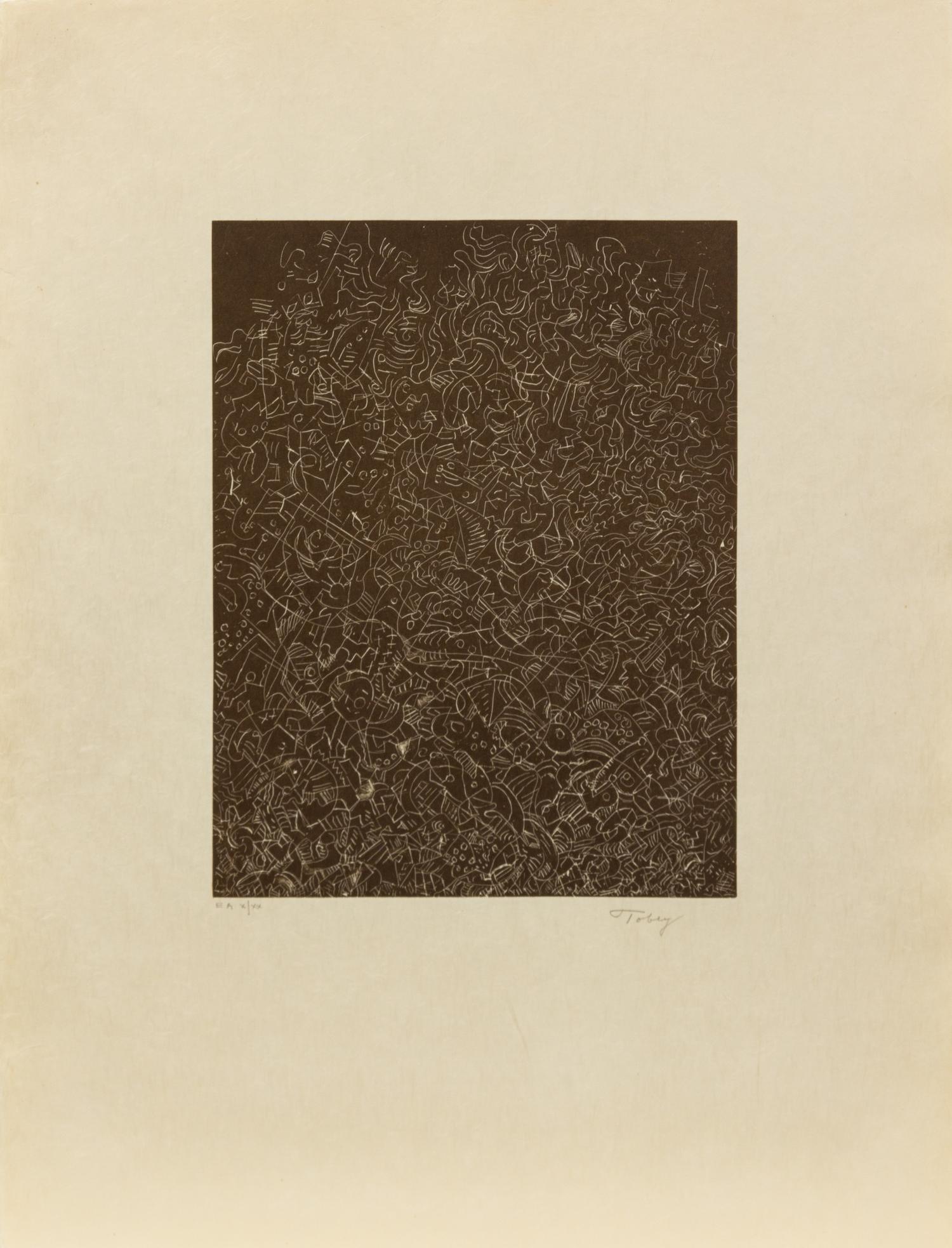 Mark Tobey, (American, 1890-1976), Psaltery, 1st Form and Psaltery, 2nd Form, 1974