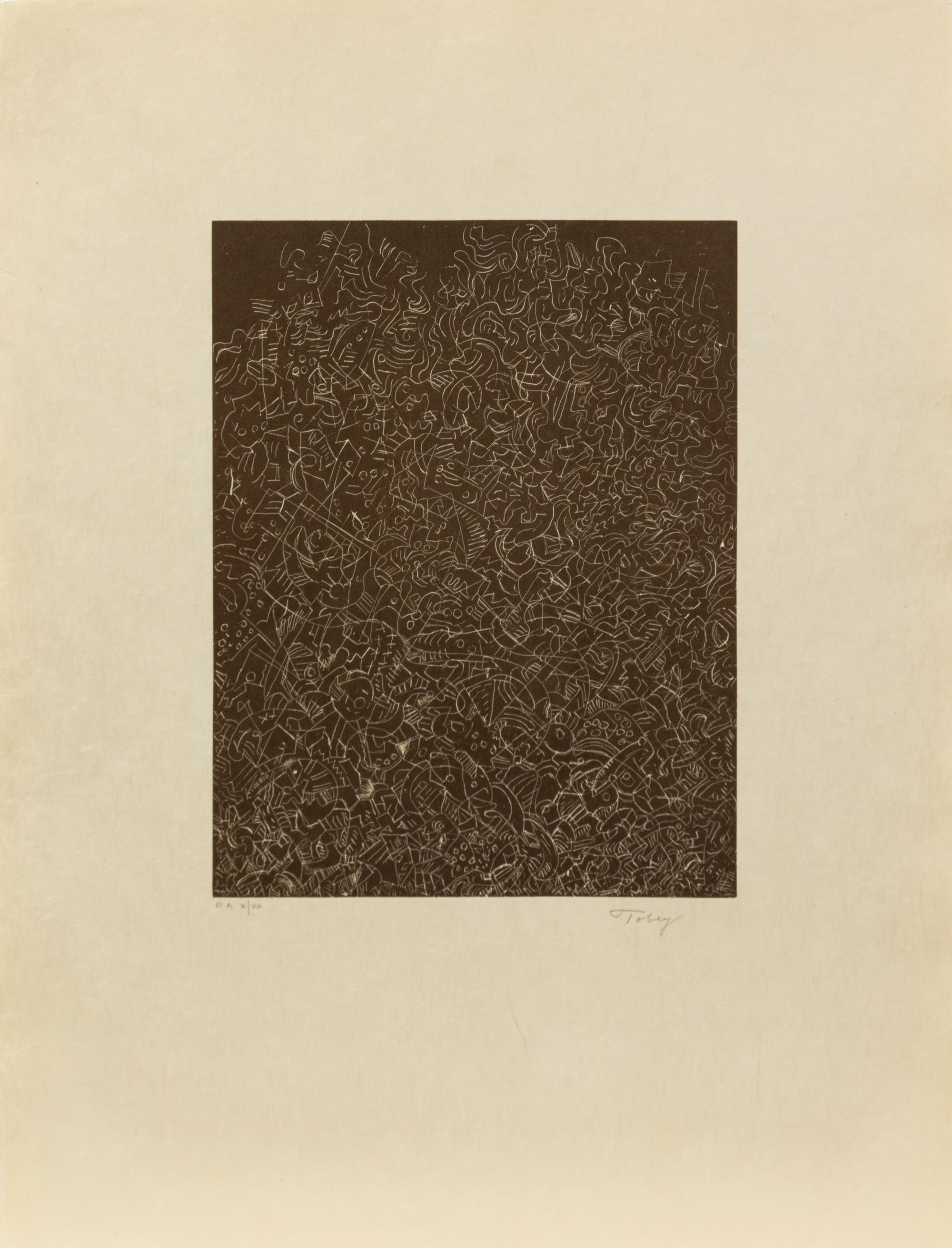 Mark Tobey, (American, 1890-1976), Psaltery, 1st Form and Psaltery, 2nd Form, 1974
