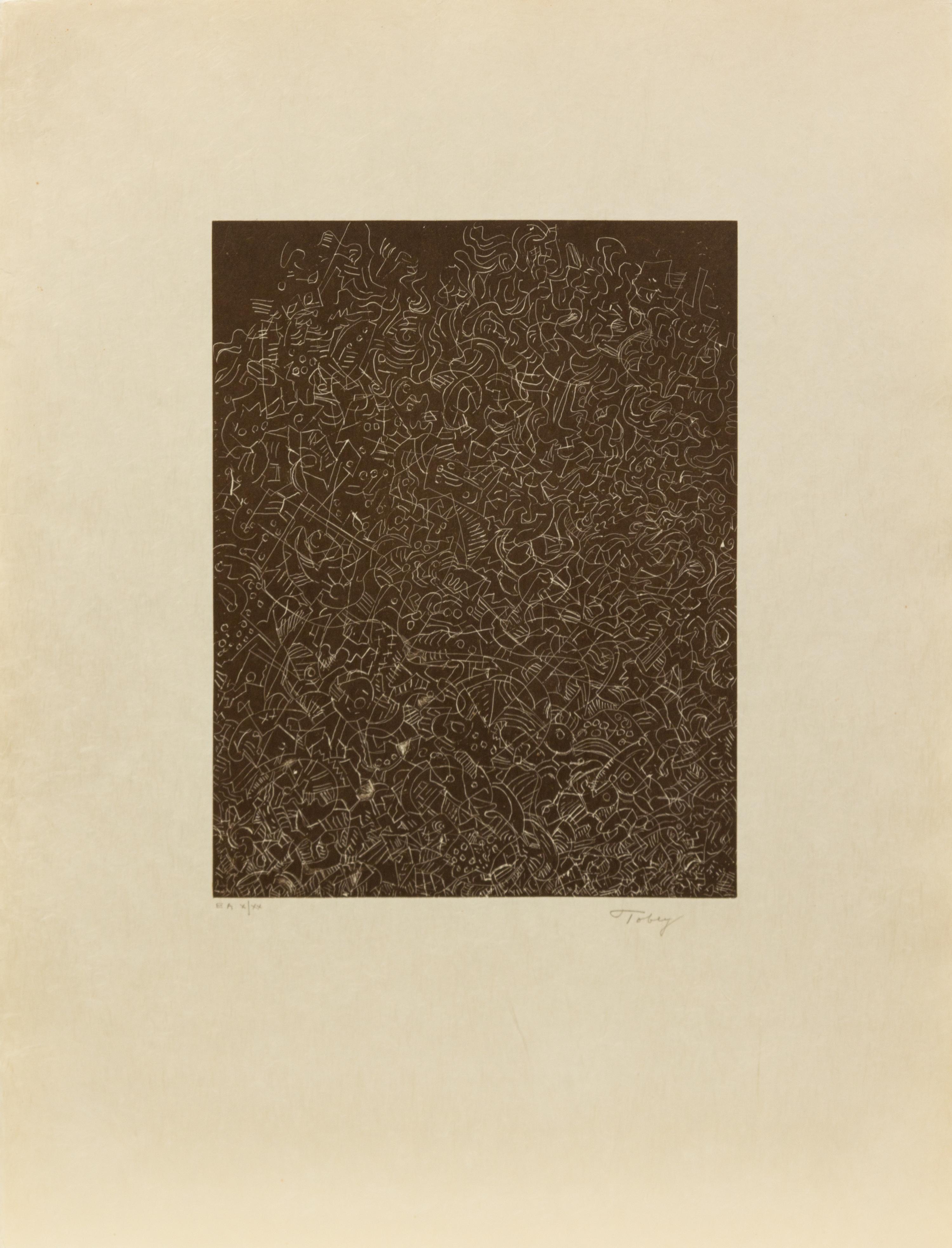 Mark Tobey, (American, 1890-1976), Psaltery, 1st Form and Psaltery, 2nd Form, 1974