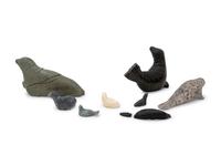 Eight Inuit Carved Stone Figures