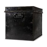 A Painted Tin Morphine Storage Box