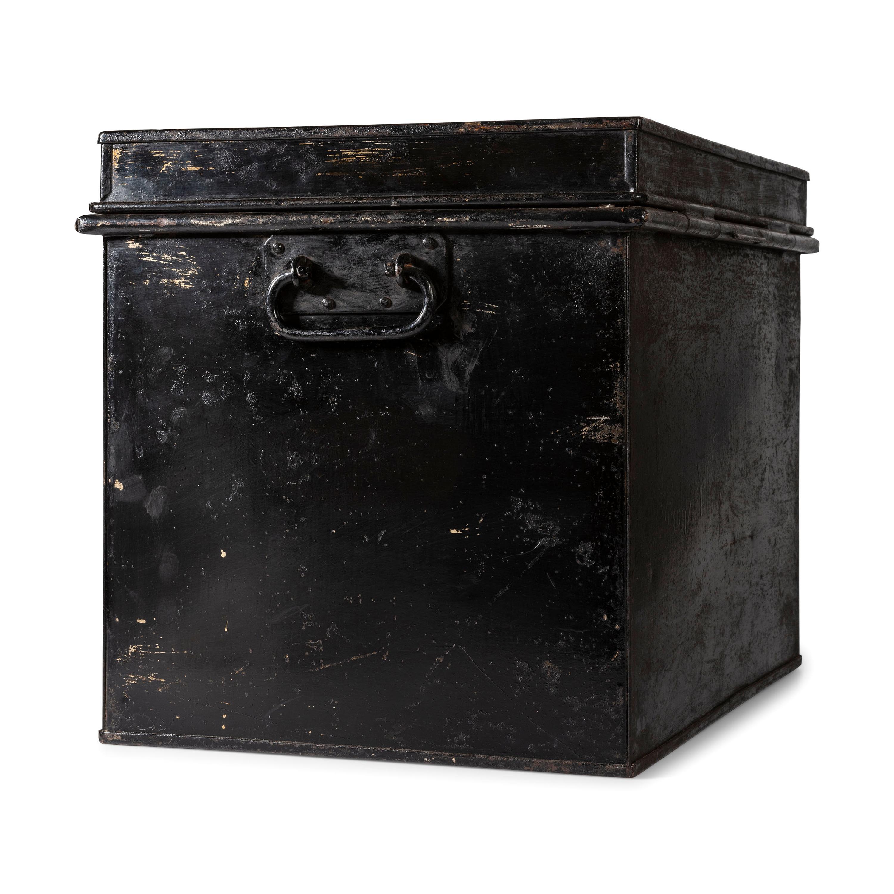 A Painted Tin Morphine Storage Box