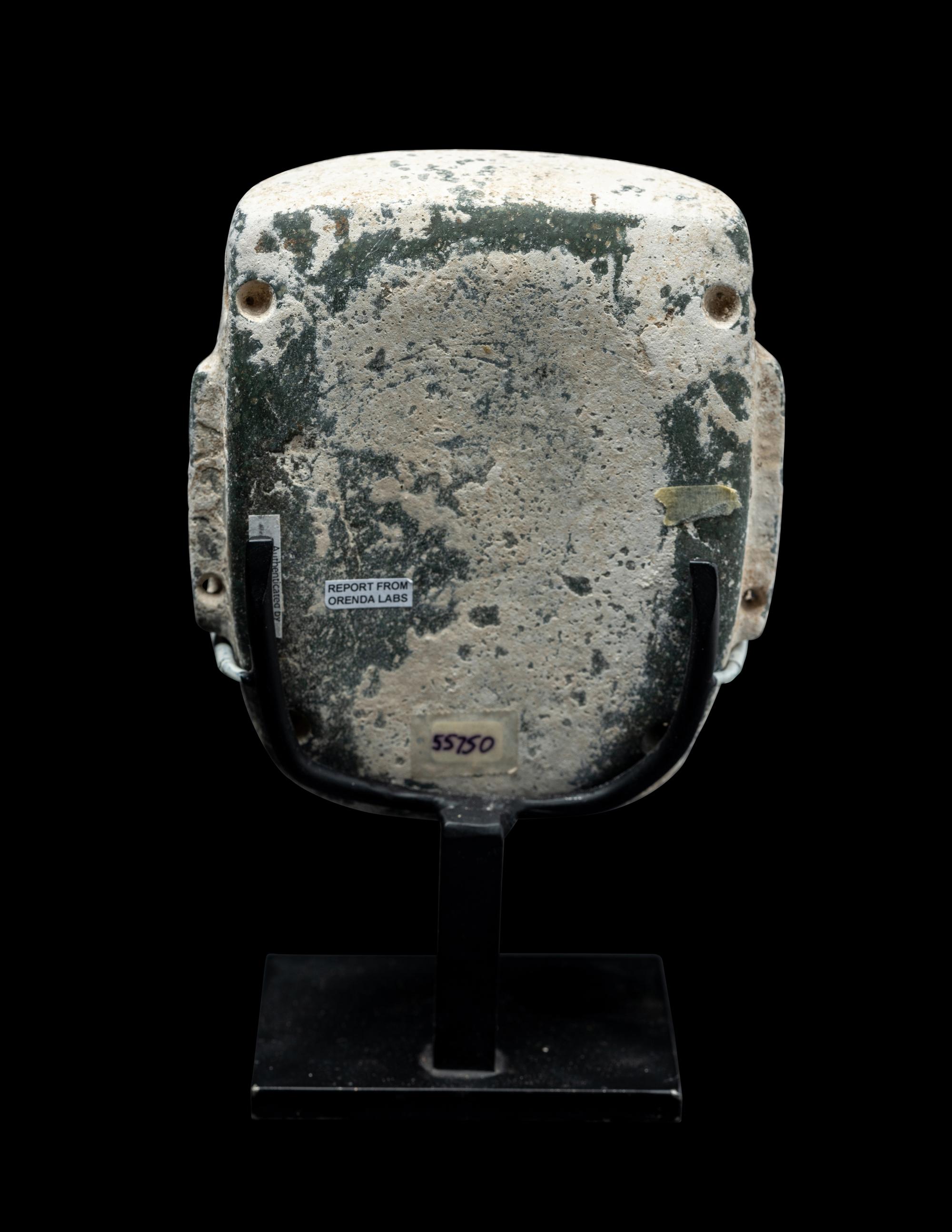 An Olmec Jade and Stucco Mask