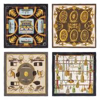 Four Hermès Scarves