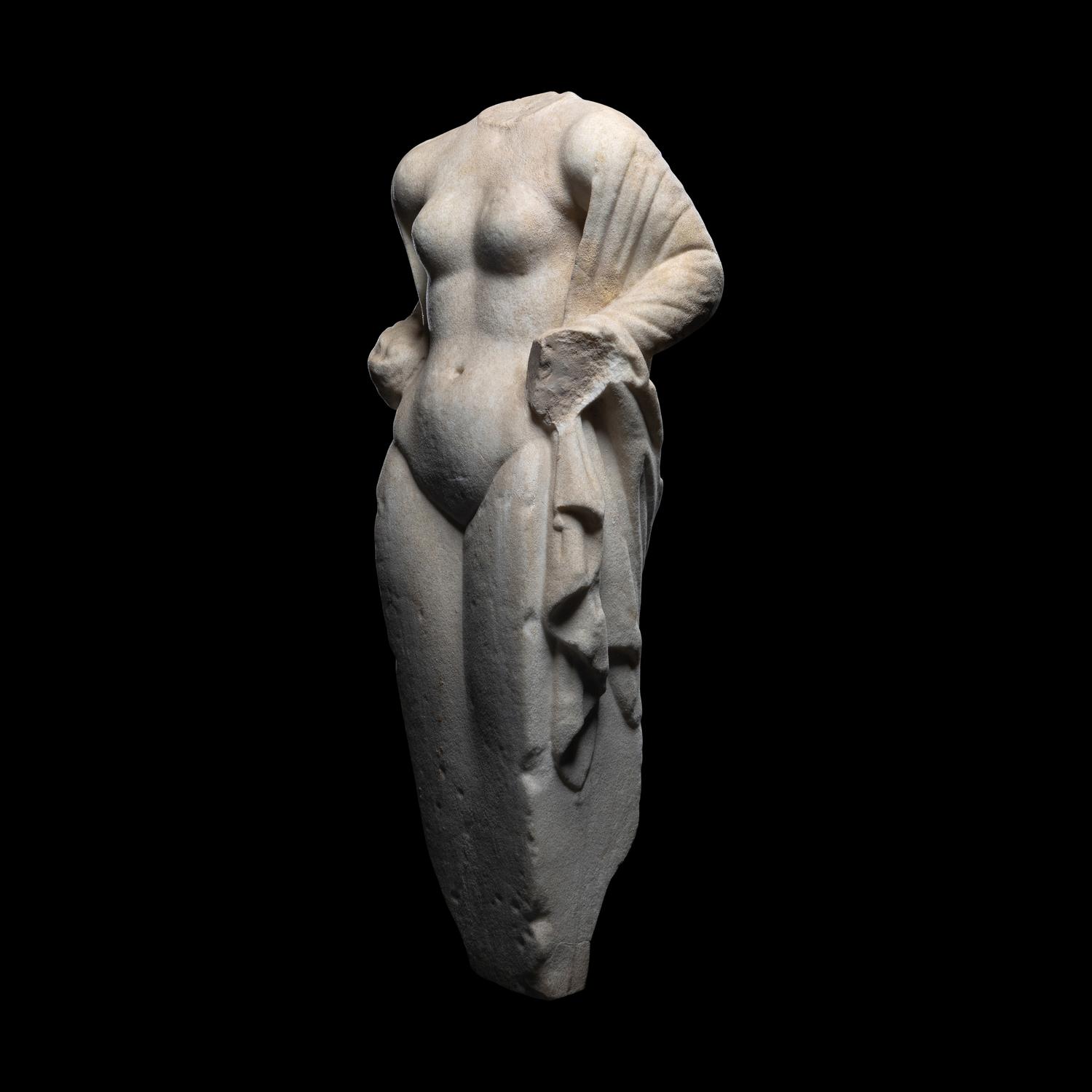 A Roman Marble Herm of Hermaphroditus