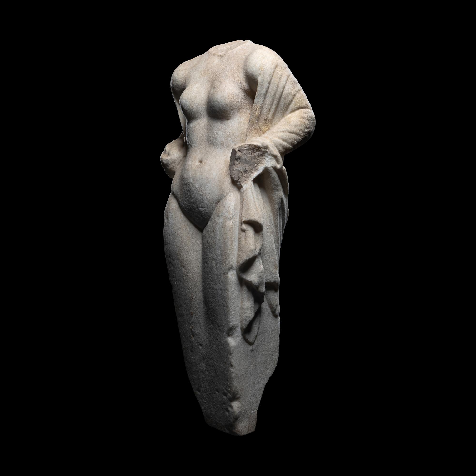 A Roman Marble Herm of Hermaphroditus