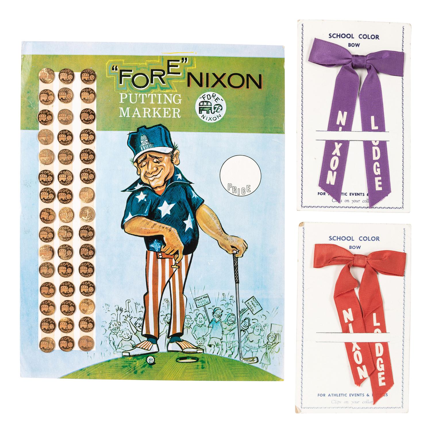 [NIXON, Richard M. (1913-1994)]. Posters, pamphlets, and ephemera from Nixon's political career.