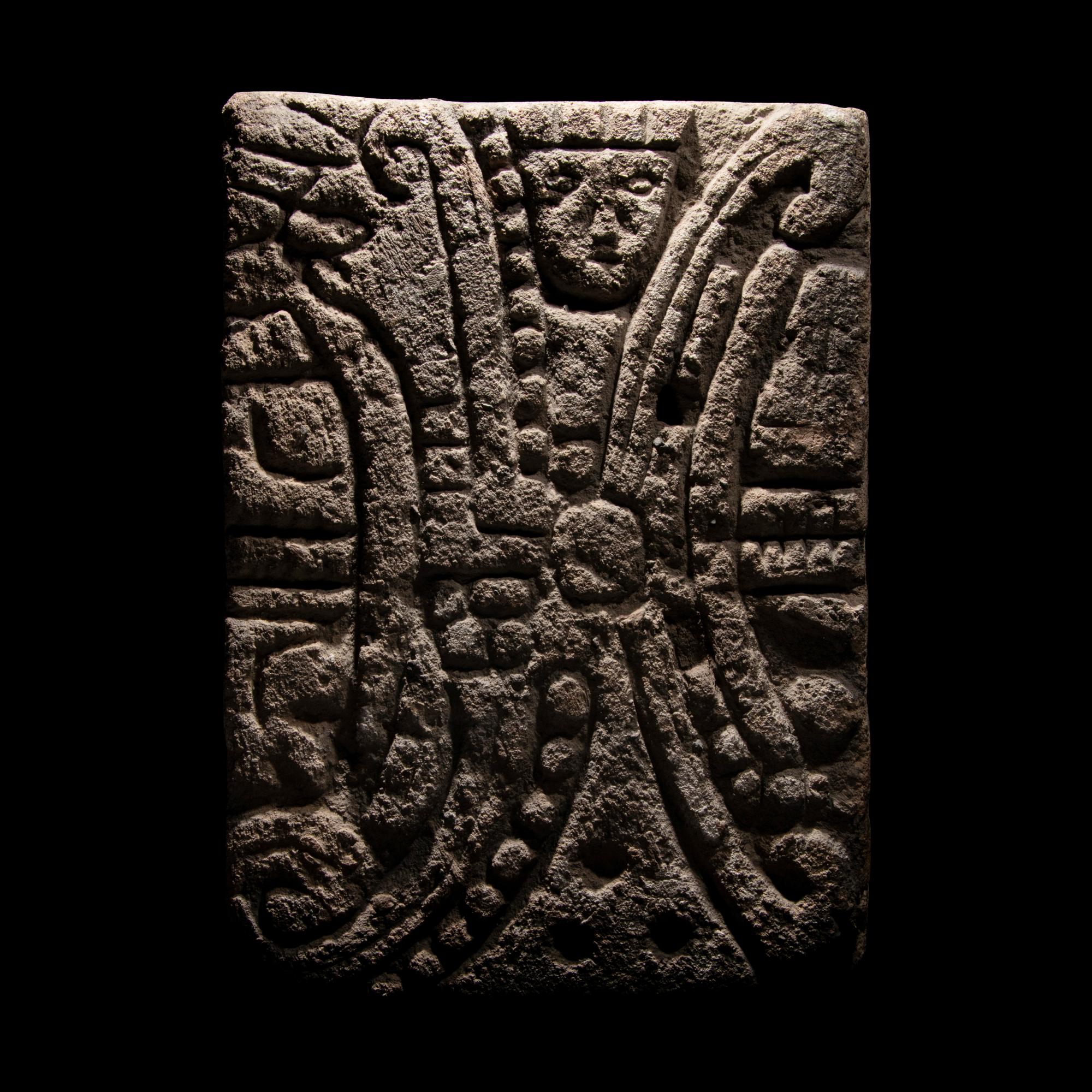 A Teotihuacan Carved Volcanic Stone Panel