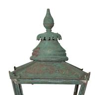 A Pair of Large Copper and Iron Wall Lanterns — Late 19th Century