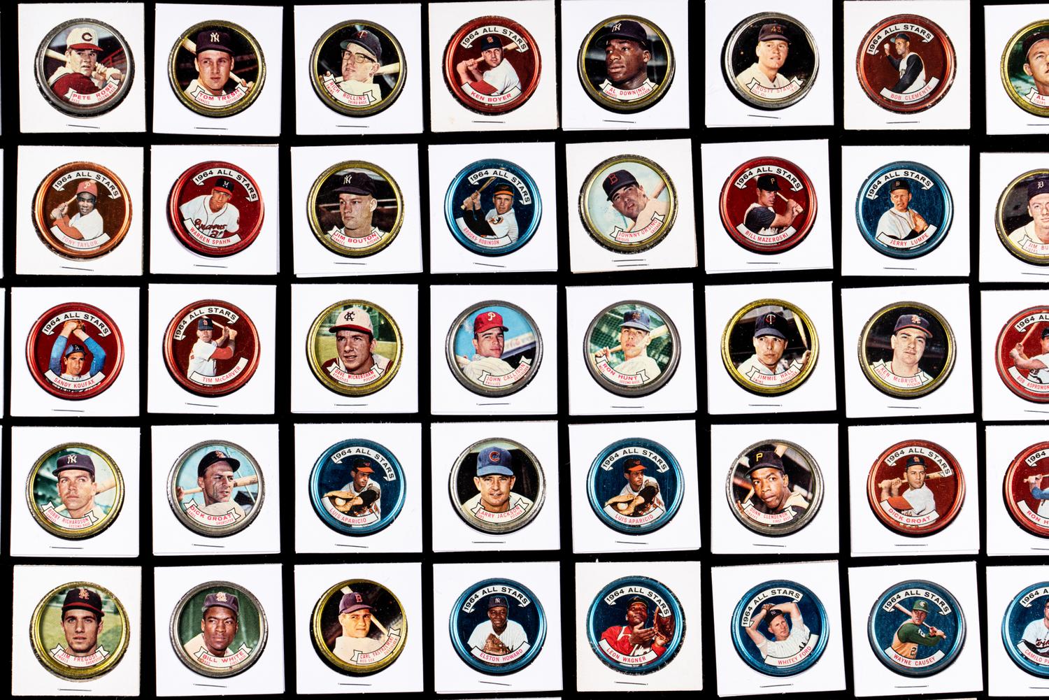 A Large Group of 1964 Topps Coins Including Multiple Hall of Famers and Pete Rose