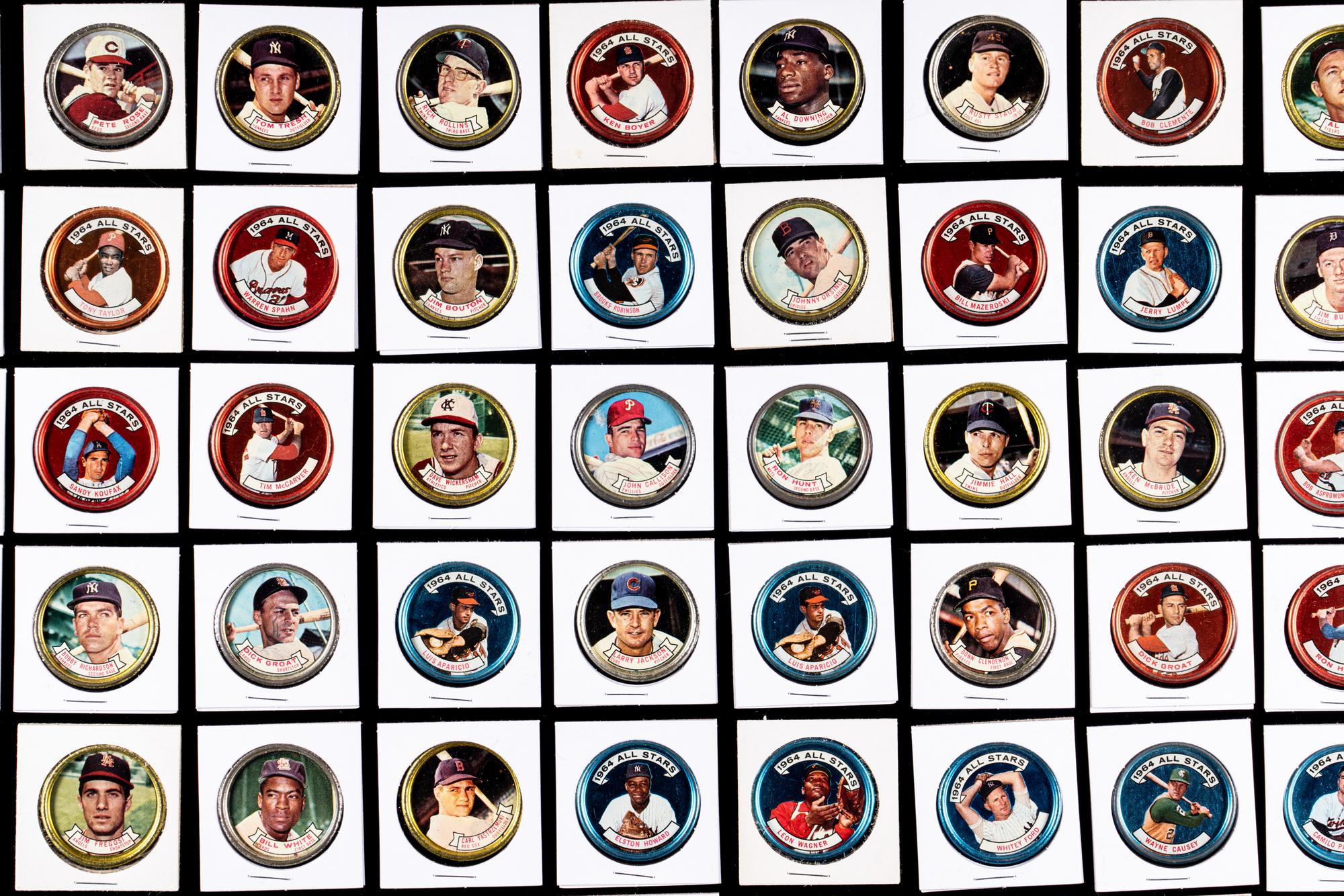 A Large Group of 1964 Topps Coins Including Multiple Hall of Famers and Pete Rose