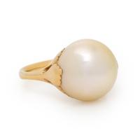 SHIRKAI, CULTURED PEARL AND DIAMOND RING