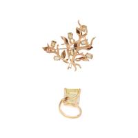COLLECTION OF YELLOW GOLD AND GEMSTONE JEWELRY