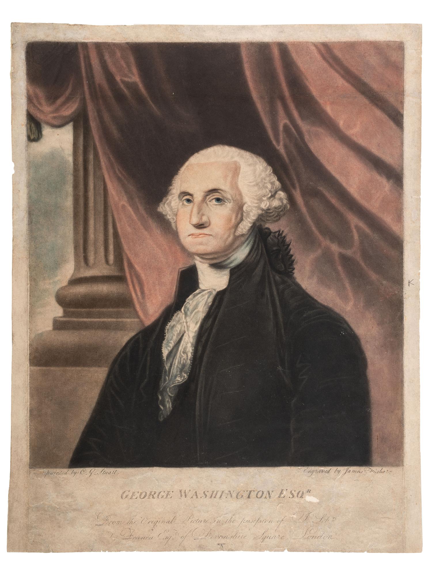 [WASHINGTON, George (1732-1799)]. A group of three colored engravings of George Washington, comprising: