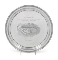 A 1956 Ed Walsh Yankee Stadium Old Timers Day Silver Tray Award