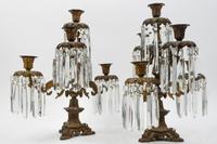 A Pair of Victorian Gilt Metal Candelabra Height 19 inches. — LATE 19TH CENTURY