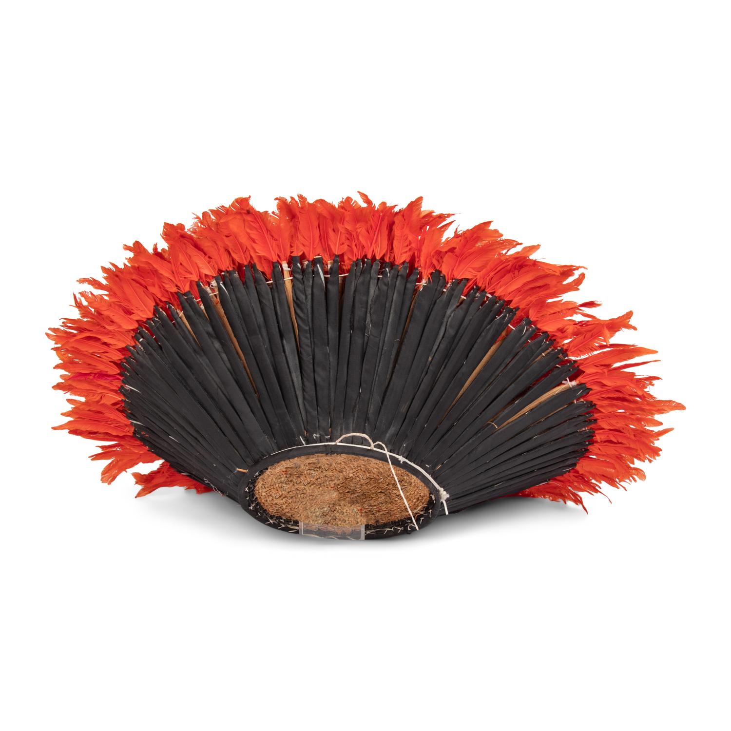 An Orange Feather Juju Headdress