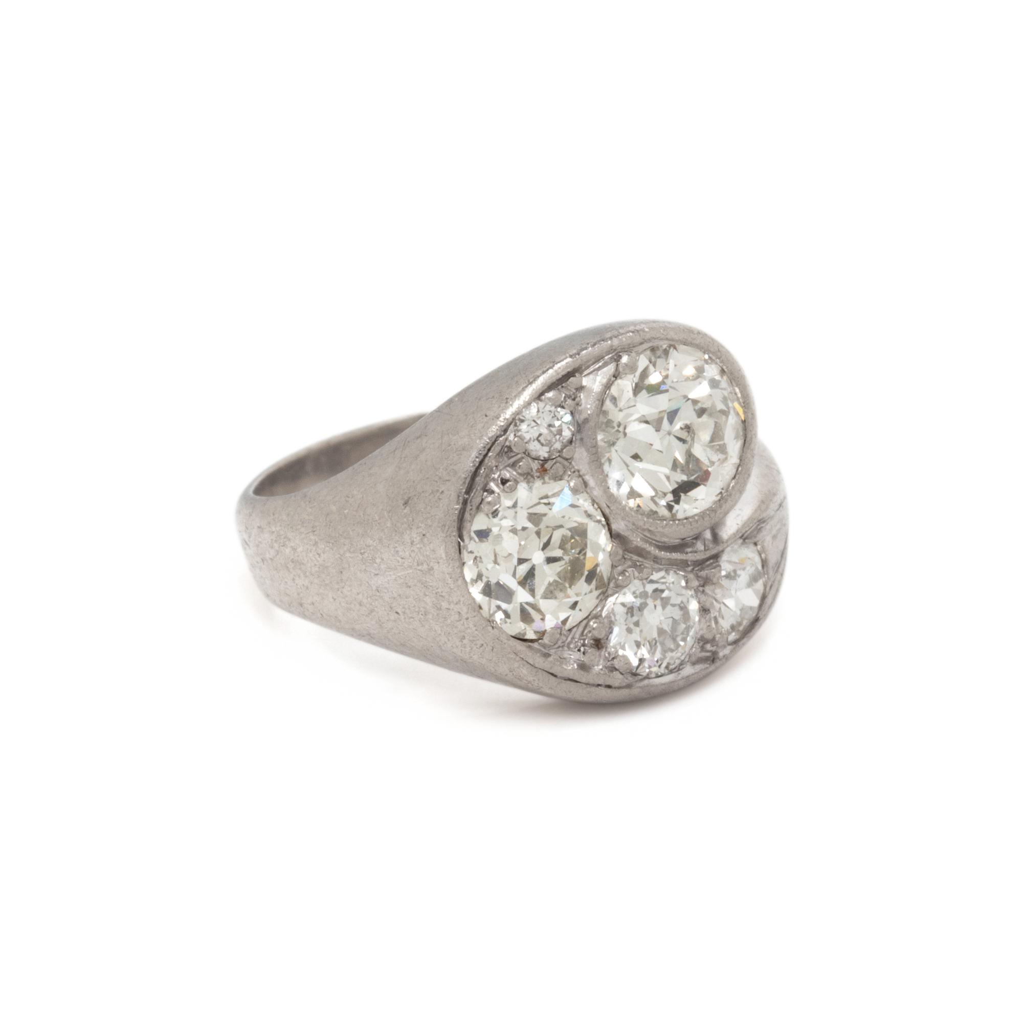 PLATINUM AND DIAMOND RING
