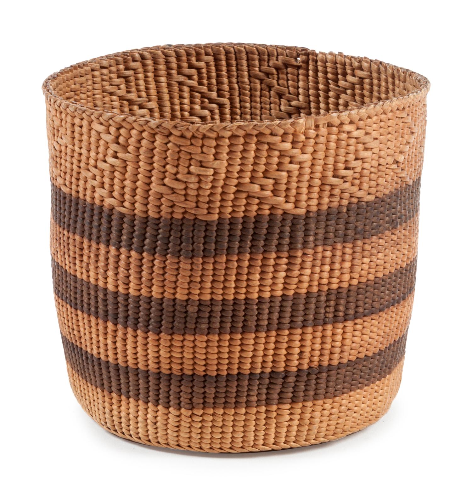 Northwest Coast Striped Basket