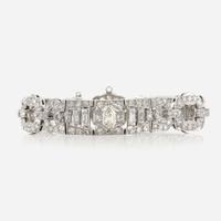 An Art Deco platinum and diamond bracelet