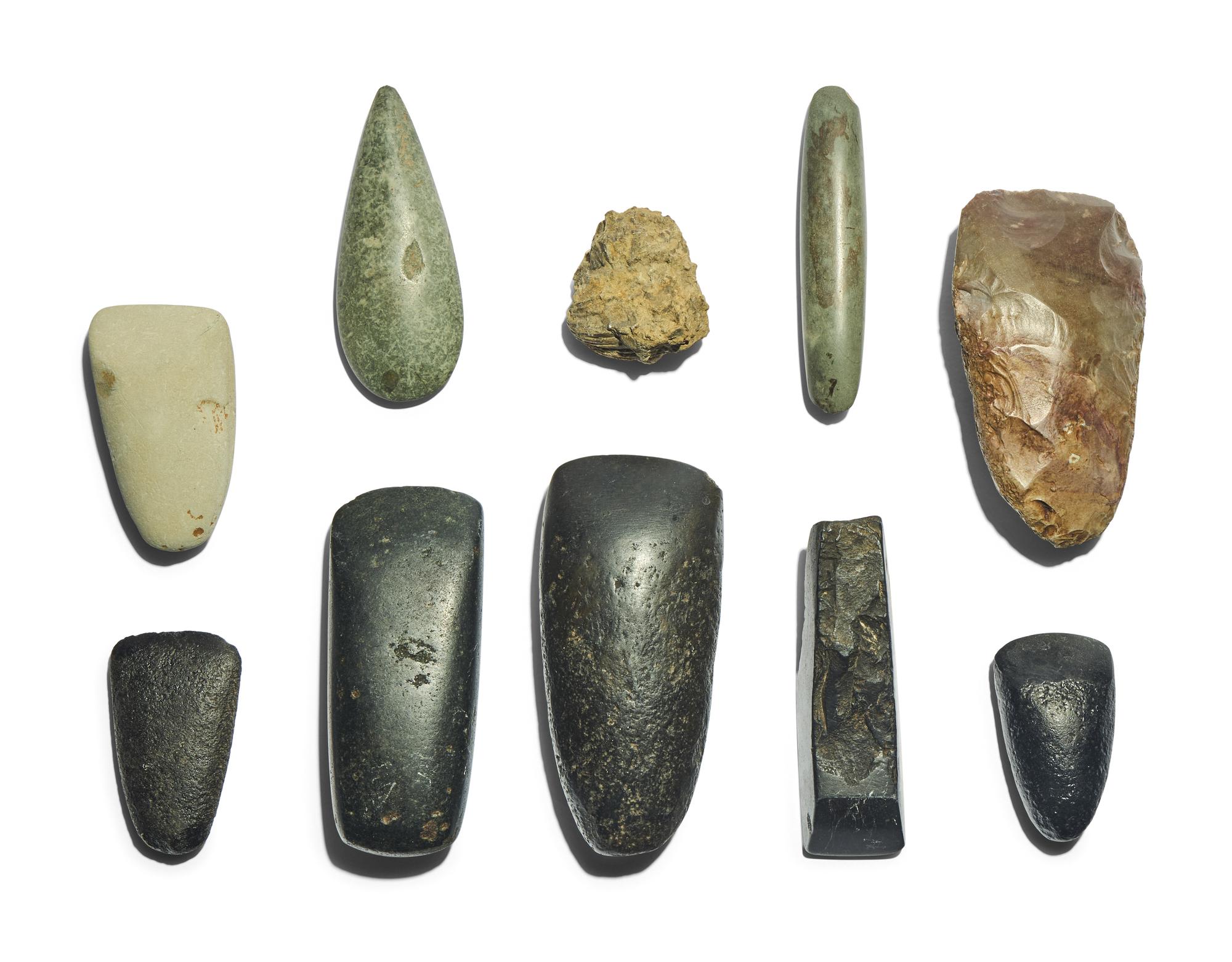 A Group Neolithic and Native American Stone Tools and Weapons