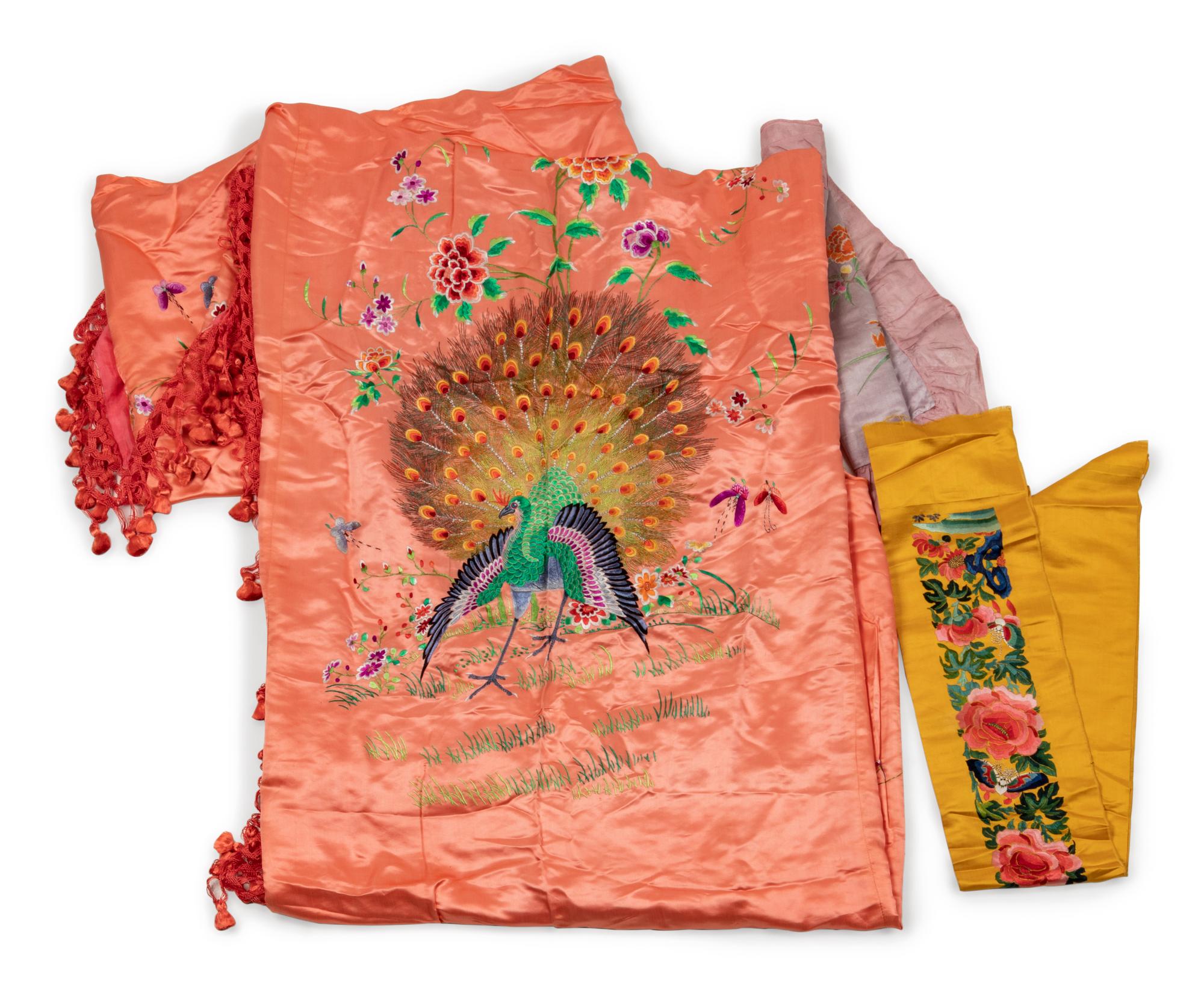 Twenty Five Chinese Embroidered Silk Panels