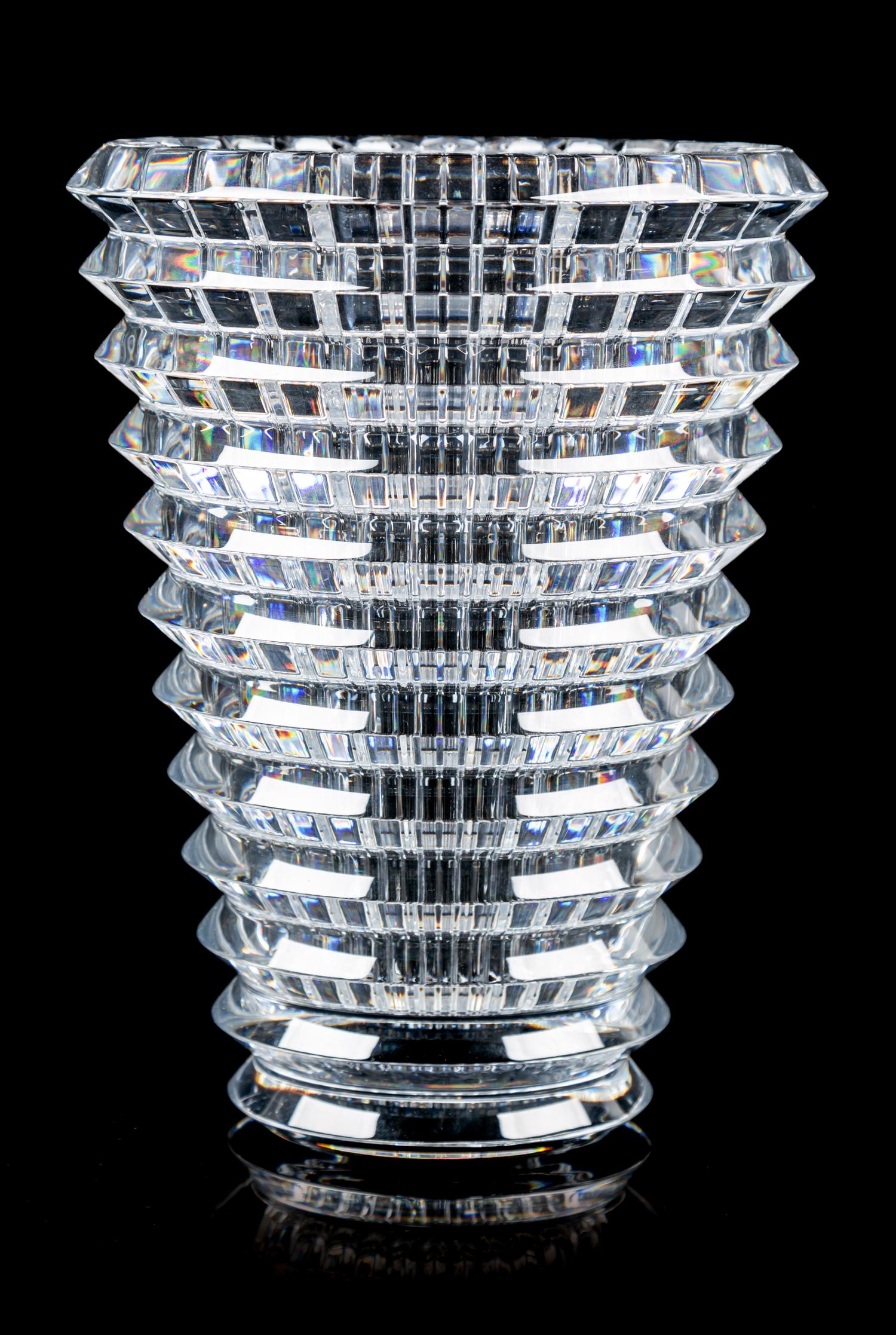 A Baccarat Tall Vase Height 9 1/4 inches.