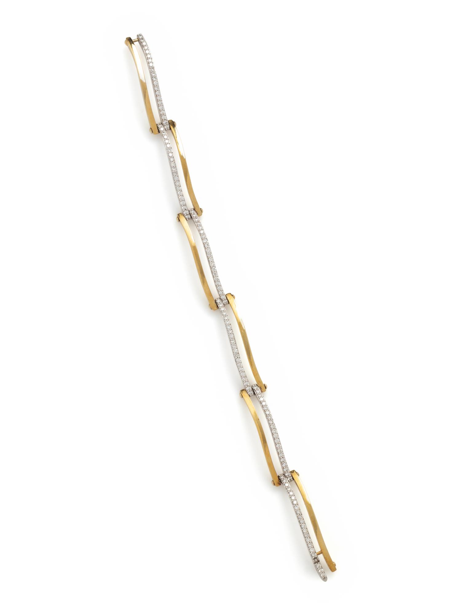 BICOLOR GOLD AND DIAMOND BRACELET