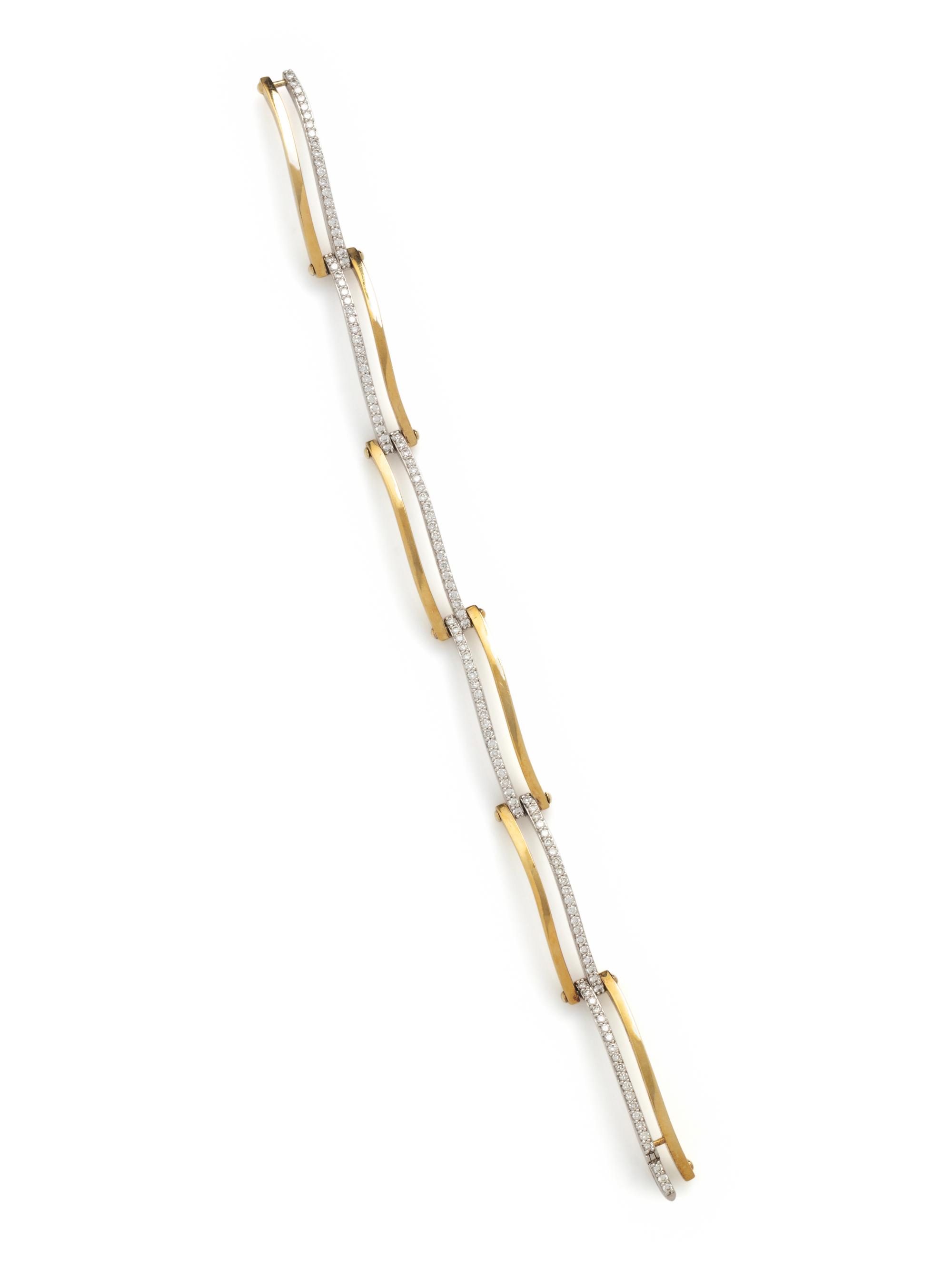 BICOLOR GOLD AND DIAMOND BRACELET