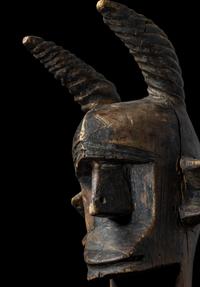 A Bamana Wood Anthropomorphic Mask