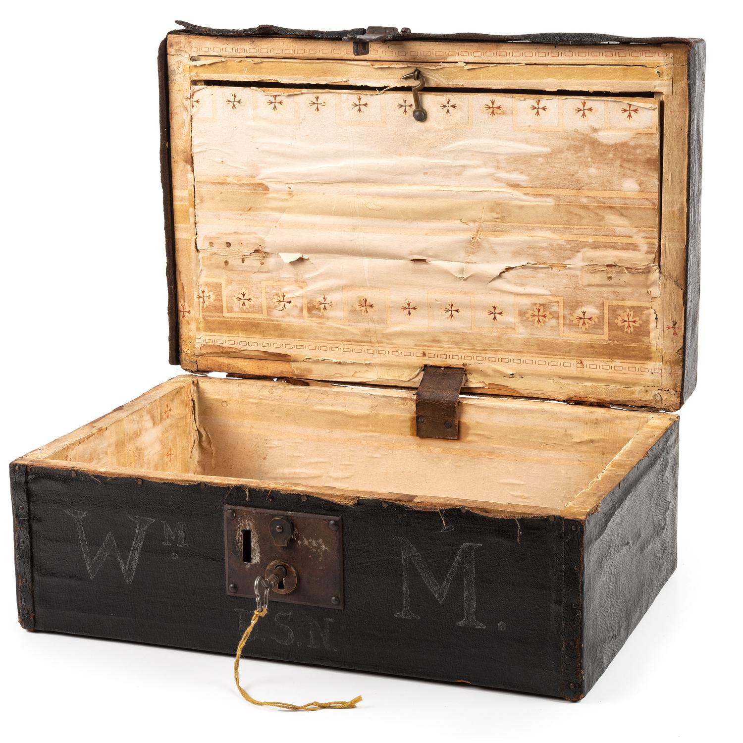 [CIVIL WAR] - [US NAVY]. MACOMB, William H. (1818-1872). Leather-covered travel case. N.p., n.d.