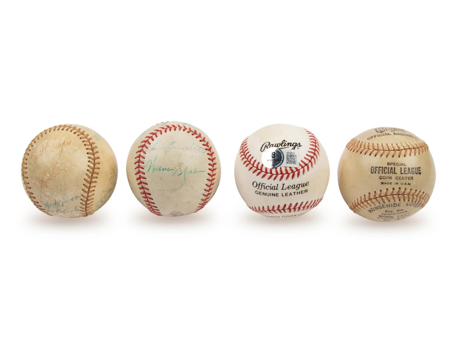 A Collection of Milwaukee Signed Autograph Baseballs Including Hank Aaron (Beckett Authentication Services)