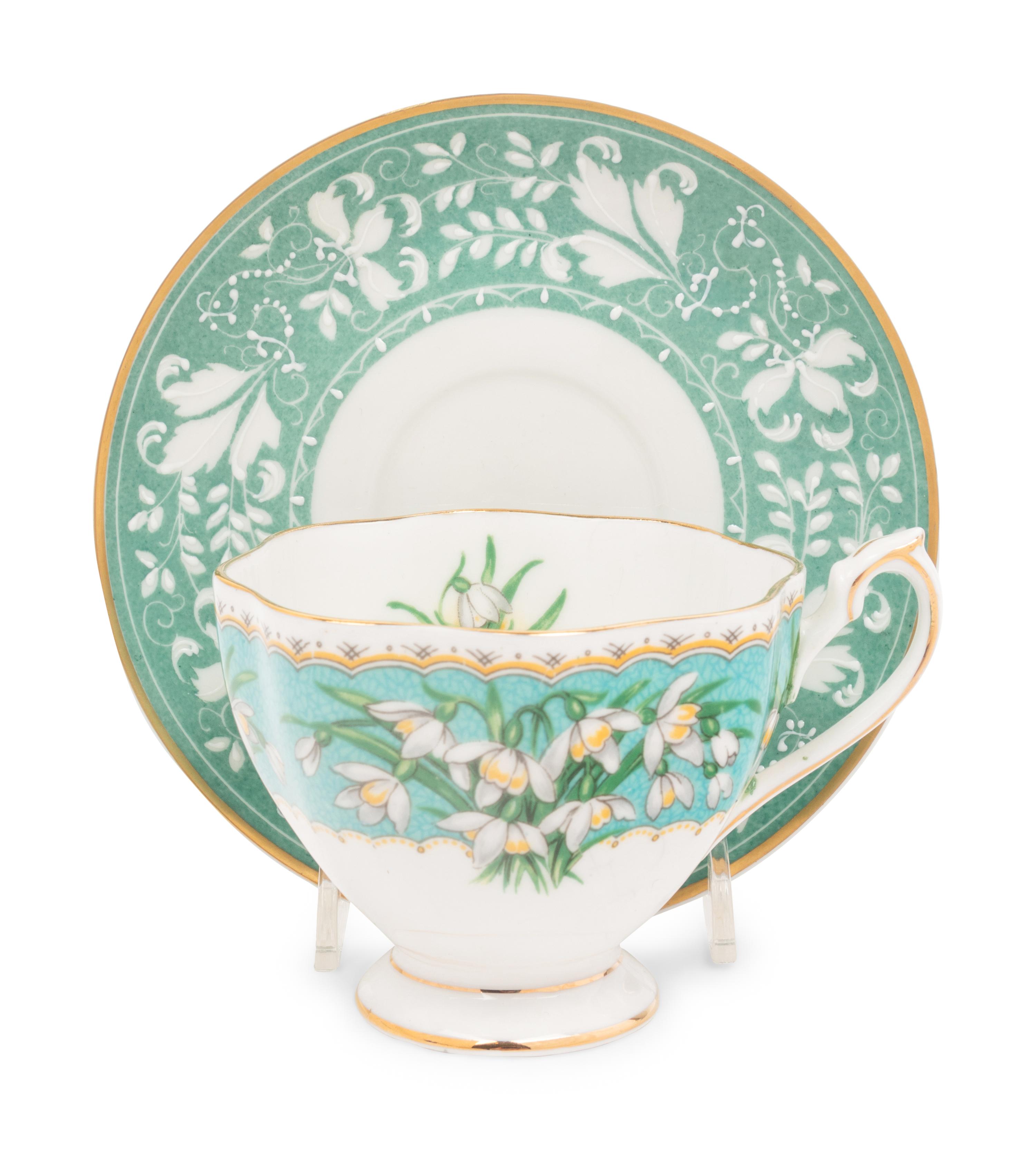 A Collection of Porcelain Cups and Saucers