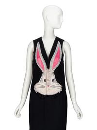 GUCCI, EMBELLISHED 'BUGS BUNNY' SUEDE VEST, 2018