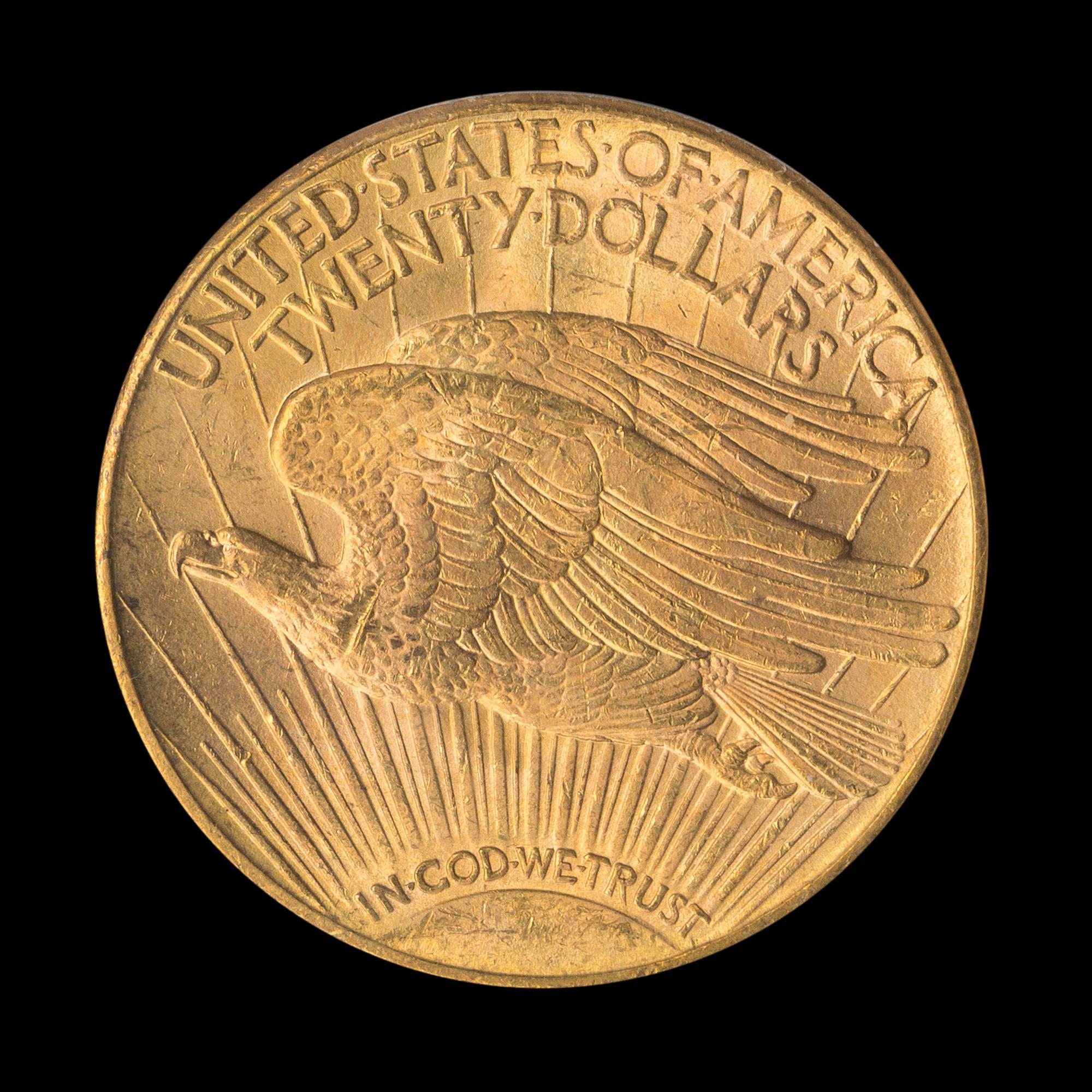 A United States 1916-S St. Gaudens $20 Gold Coin