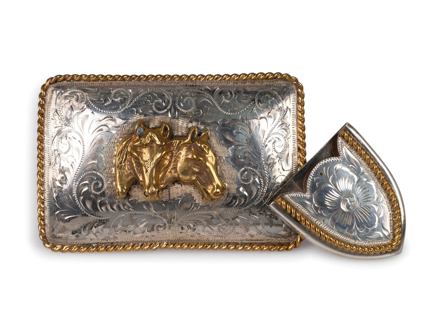 Ralph Lauren Sterling Silver Bohlin-style Ranger Set, with Horse Heads