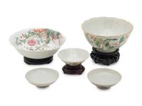Three Chinese Famille Rose Porcelain Bowls