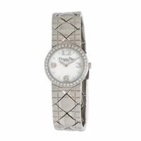 Christian Dior, Ref. D86-101, Stainless Steel and Diamond Watch with 'Cannage' Bracelet