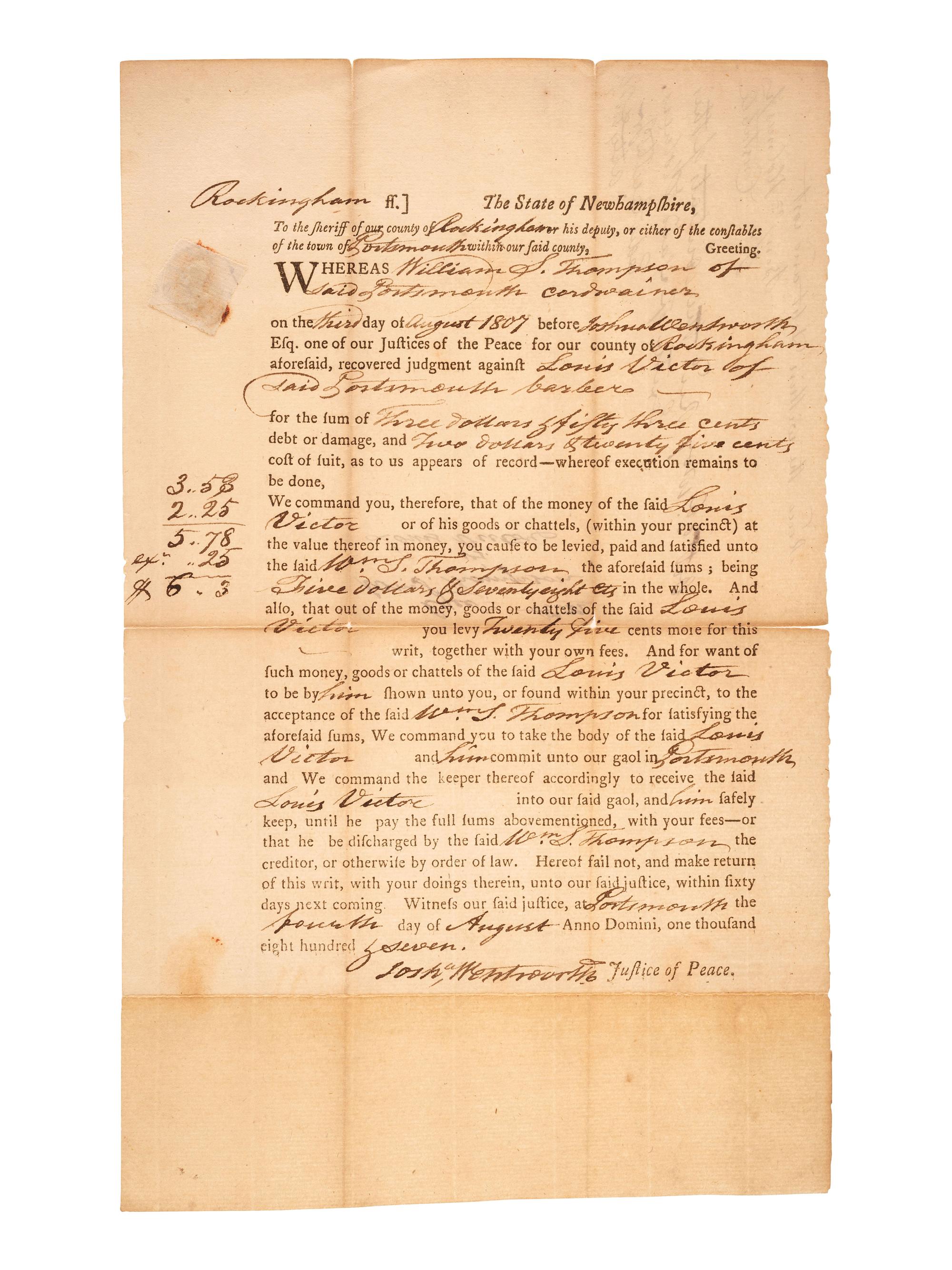 [CONTINENTAL CONGRESS]. A collection of signatures from delegates to the Continental Congress, 1764-1815, comprising:
